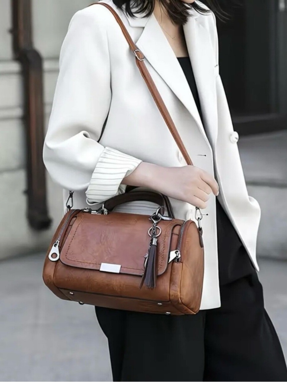 Satchel Classic Women’s Handbag in Coffee Brown